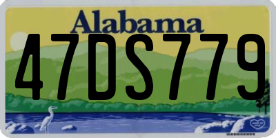 AL license plate 47DS779