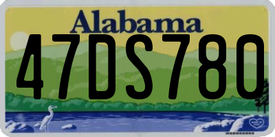 AL license plate 47DS780