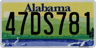 AL license plate 47DS781