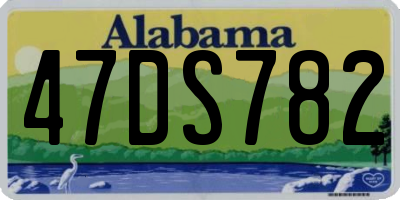 AL license plate 47DS782