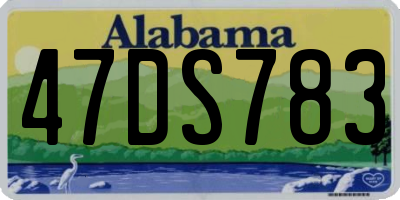 AL license plate 47DS783