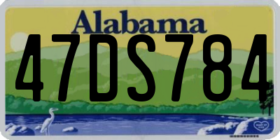 AL license plate 47DS784