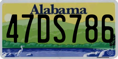 AL license plate 47DS786