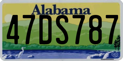 AL license plate 47DS787