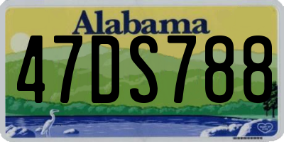 AL license plate 47DS788