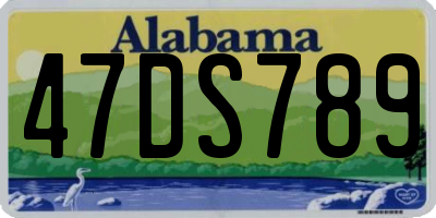 AL license plate 47DS789