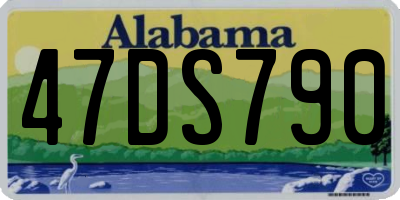 AL license plate 47DS790
