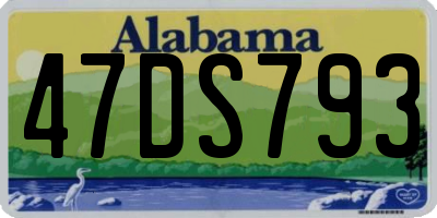 AL license plate 47DS793