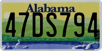 AL license plate 47DS794