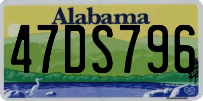 AL license plate 47DS796