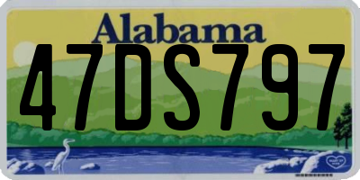 AL license plate 47DS797