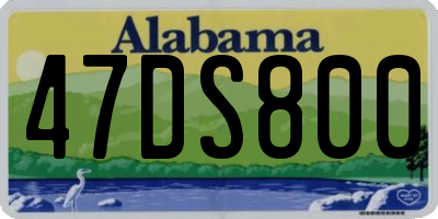 AL license plate 47DS800