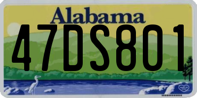 AL license plate 47DS801