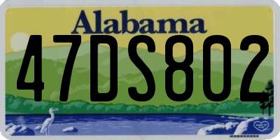 AL license plate 47DS802