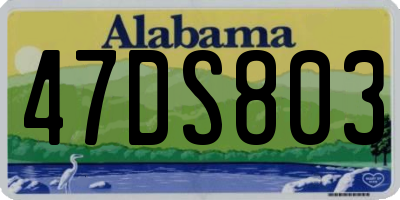 AL license plate 47DS803