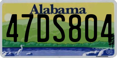 AL license plate 47DS804