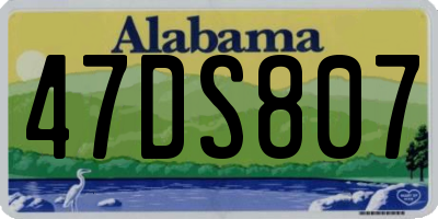 AL license plate 47DS807