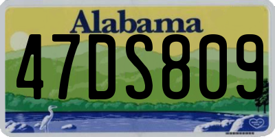 AL license plate 47DS809