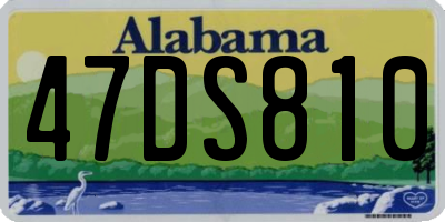 AL license plate 47DS810