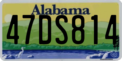 AL license plate 47DS814