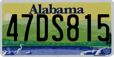 AL license plate 47DS815
