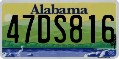 AL license plate 47DS816