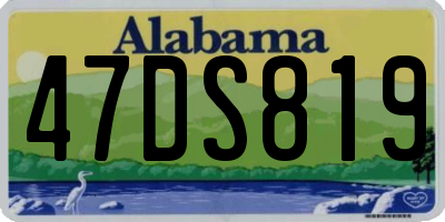AL license plate 47DS819