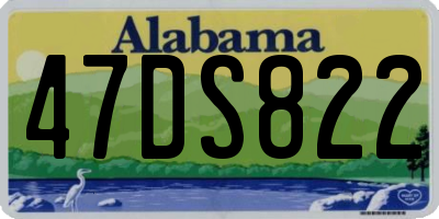 AL license plate 47DS822