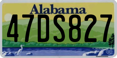 AL license plate 47DS827