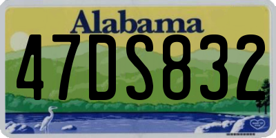 AL license plate 47DS832