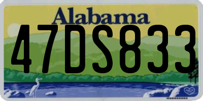 AL license plate 47DS833