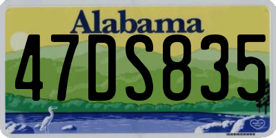 AL license plate 47DS835