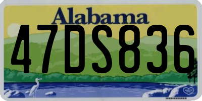 AL license plate 47DS836