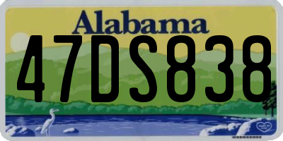 AL license plate 47DS838