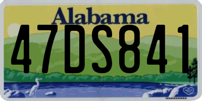 AL license plate 47DS841