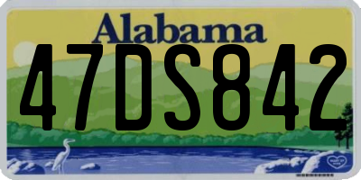 AL license plate 47DS842