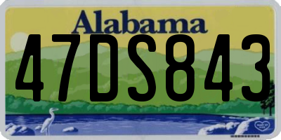 AL license plate 47DS843