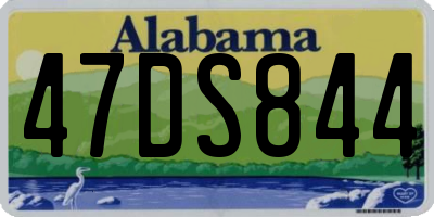 AL license plate 47DS844