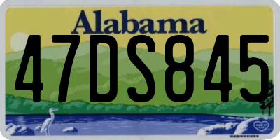 AL license plate 47DS845
