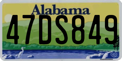 AL license plate 47DS849