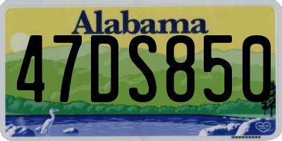 AL license plate 47DS850
