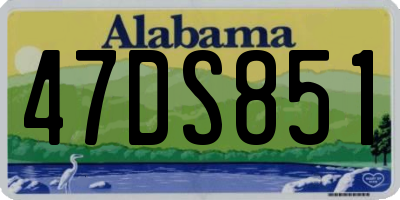 AL license plate 47DS851