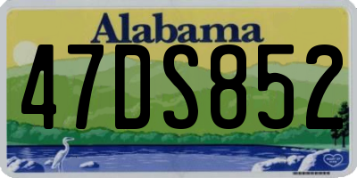 AL license plate 47DS852