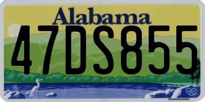 AL license plate 47DS855