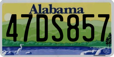 AL license plate 47DS857
