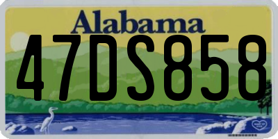 AL license plate 47DS858