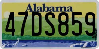 AL license plate 47DS859