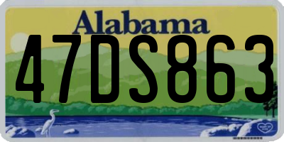 AL license plate 47DS863