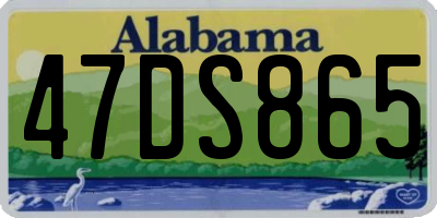AL license plate 47DS865