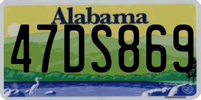 AL license plate 47DS869